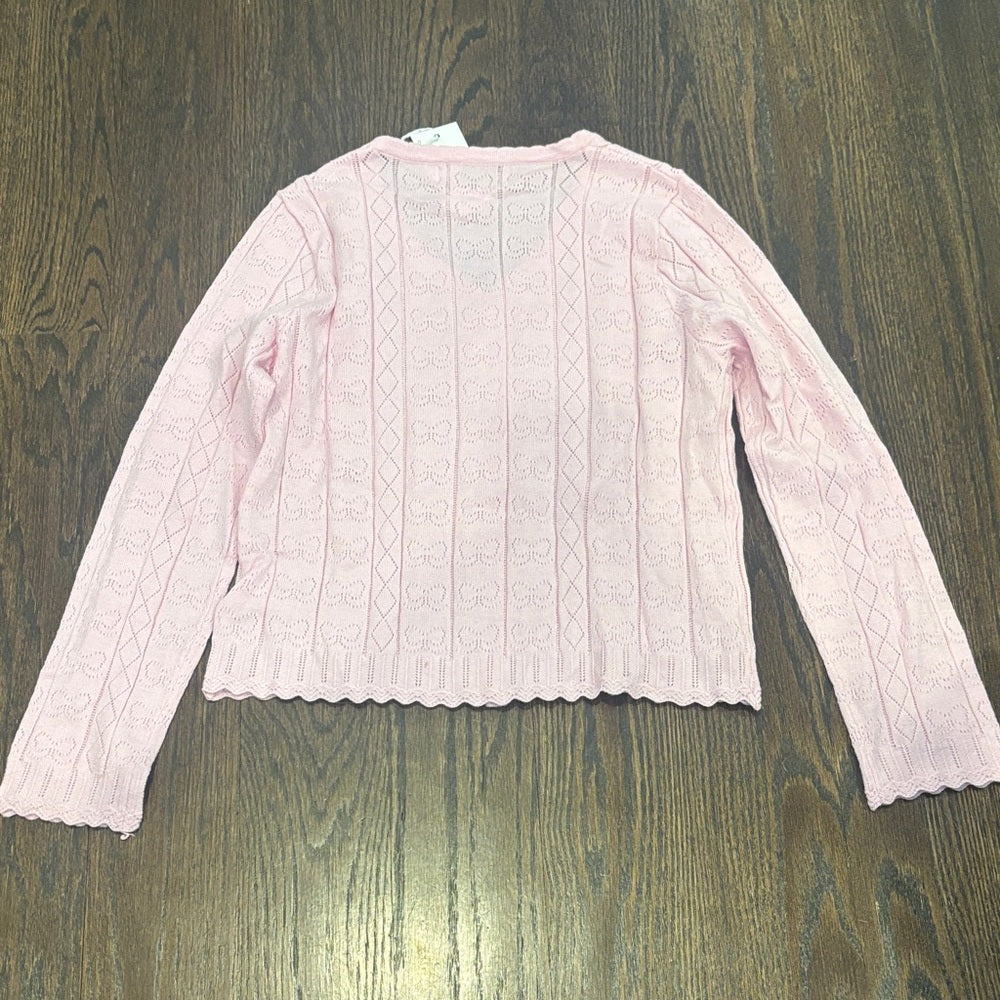 NWT Mini Dreamers Girl’s Pink Two Piece Sweater Set Size 12