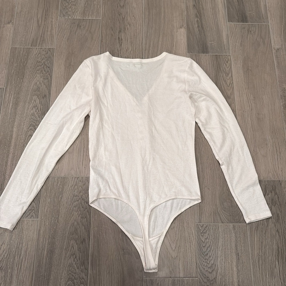 Abercrombie & Fitch Women’s White Body Suit Size M