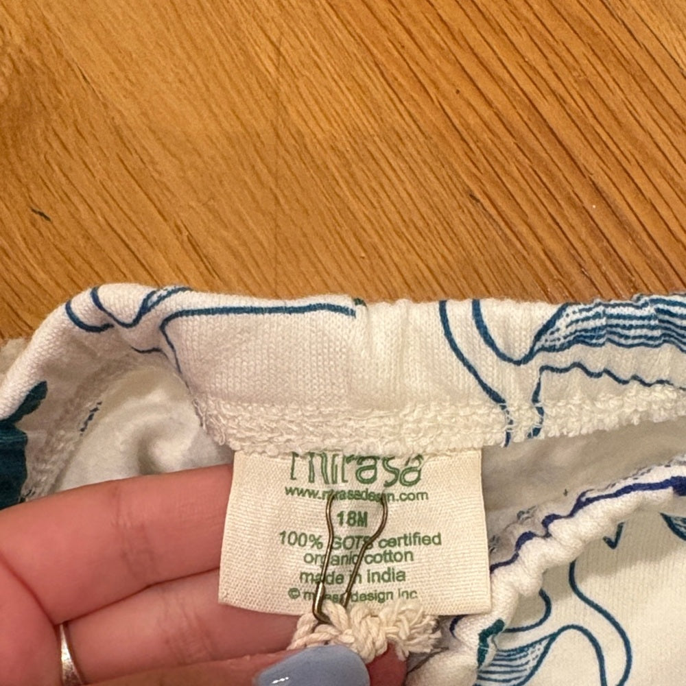 NWT Mirasa Boys Whale Patterned Kids Leggings Size 18M