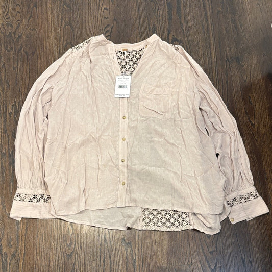 NWT Free People Women’s Blouse with Embroidered Accents Size X Small