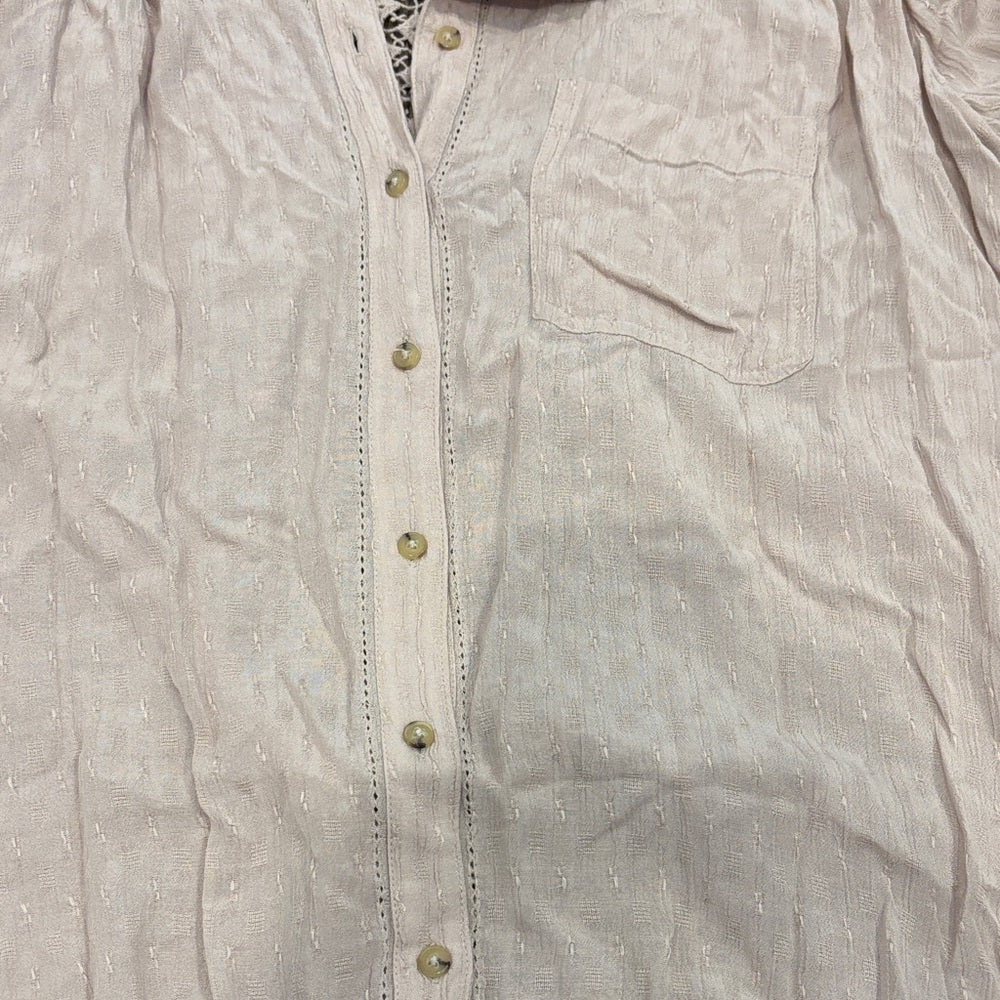 NWT Free People Women’s Blouse with Embroidered Accents Size X Small