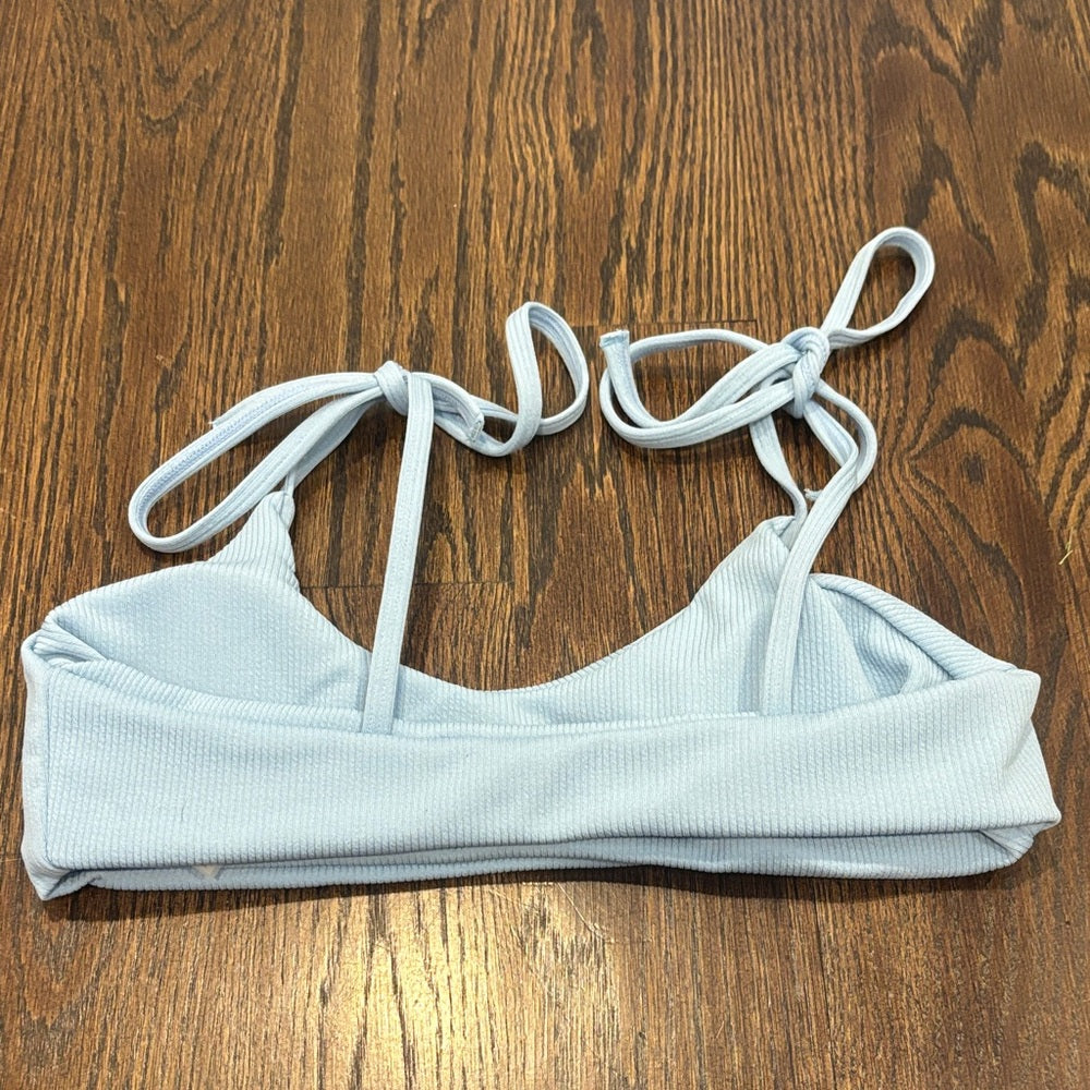 NWT Zaful Women’s Sky Blue Ribbed Bikini Size 6