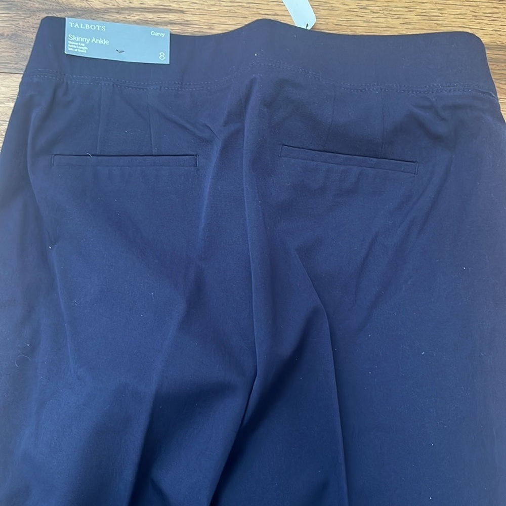 NWT Talbots Woman’s Curvy Skinny Ankle Pants Size 8