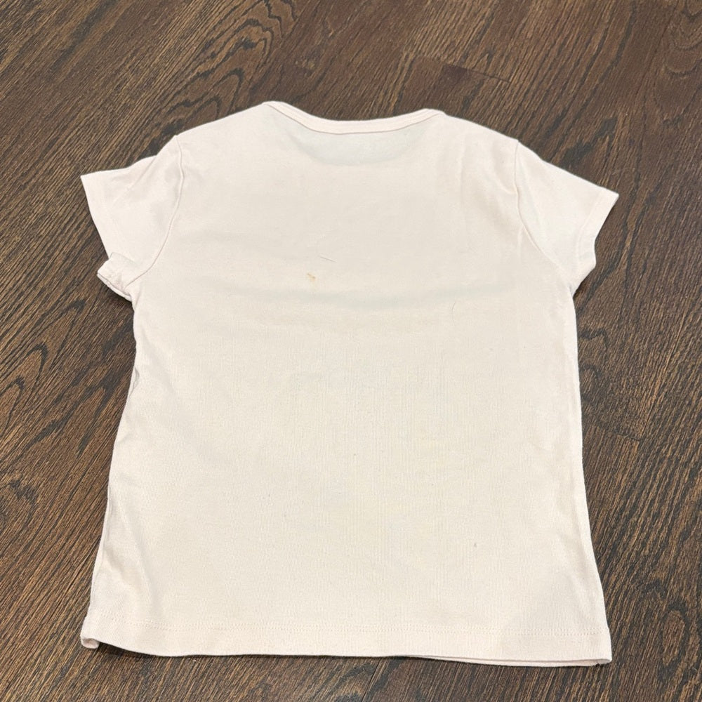 Abercrombie Kids Girl’s Cream Tee with Pink Lips Graphic Size 11/12
