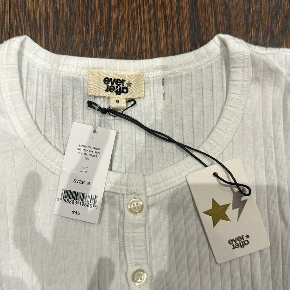 NWT BUNDLE Ever After Button Up Short Sleeve Tee Shirts - Size 8