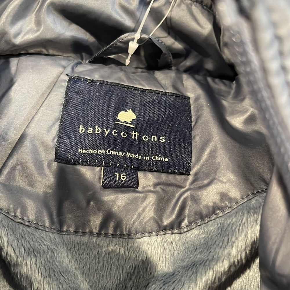 NWT Babycottons Light Charcoal Blue/Grey Vest Size 16