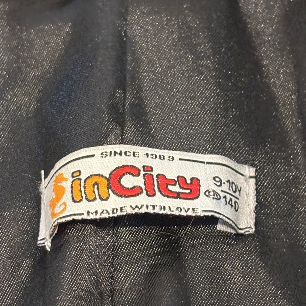InCity Girl’s Stylish Black Leather Jacket Size 9/10