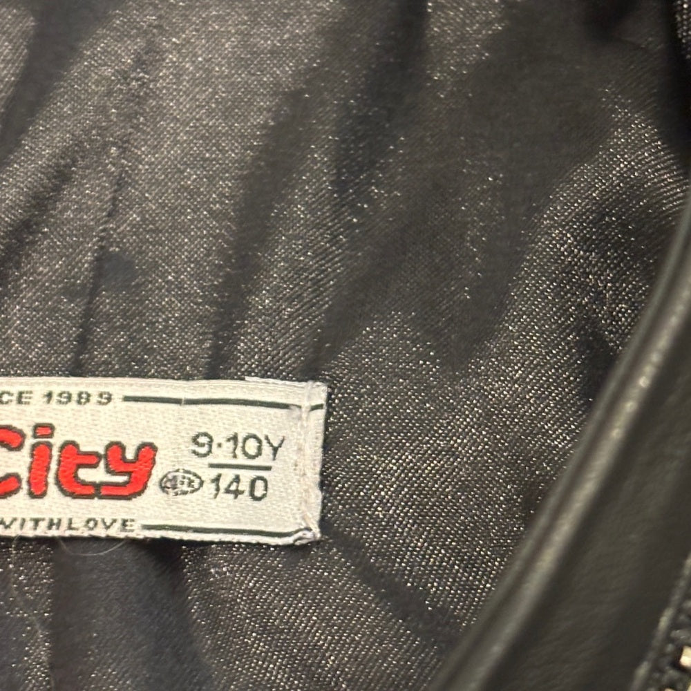 InCity Girl’s Stylish Black Leather Jacket Size 9/10