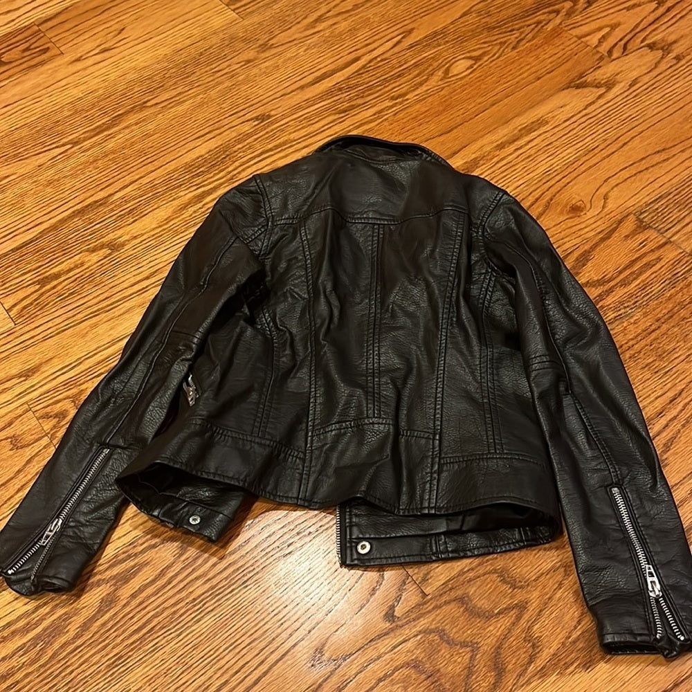 Blank NYC Girl’s Black Faux Leather Jacket Size S