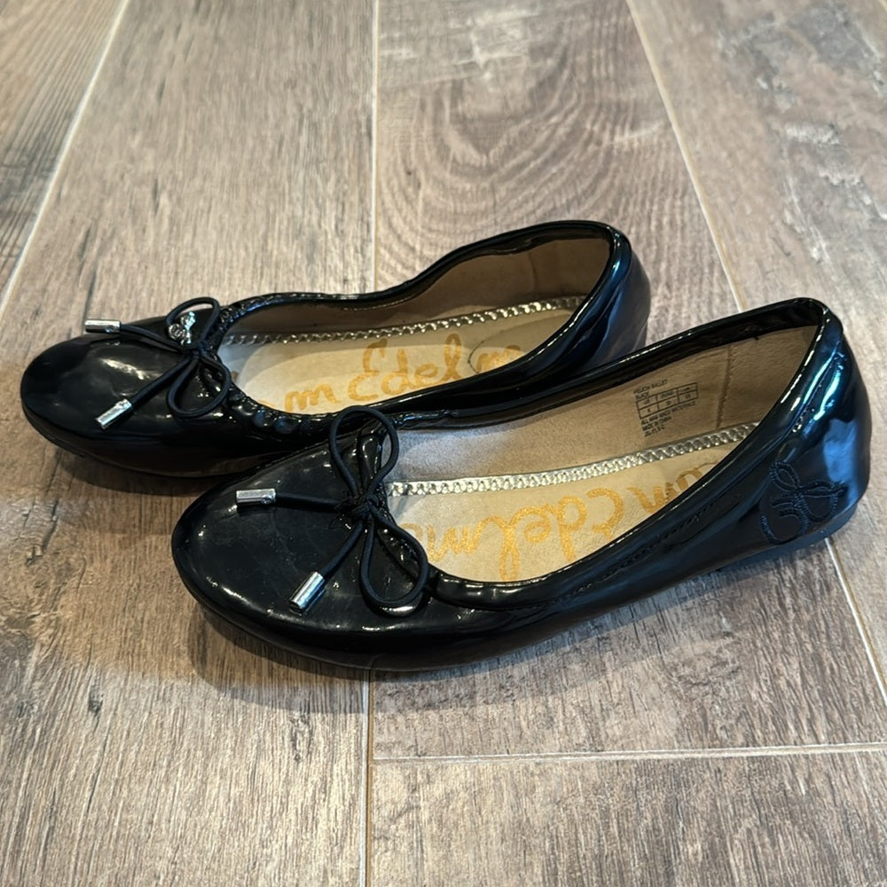 Sam Edelman Girl’s Felicia Black Ballet Shoes Size 4