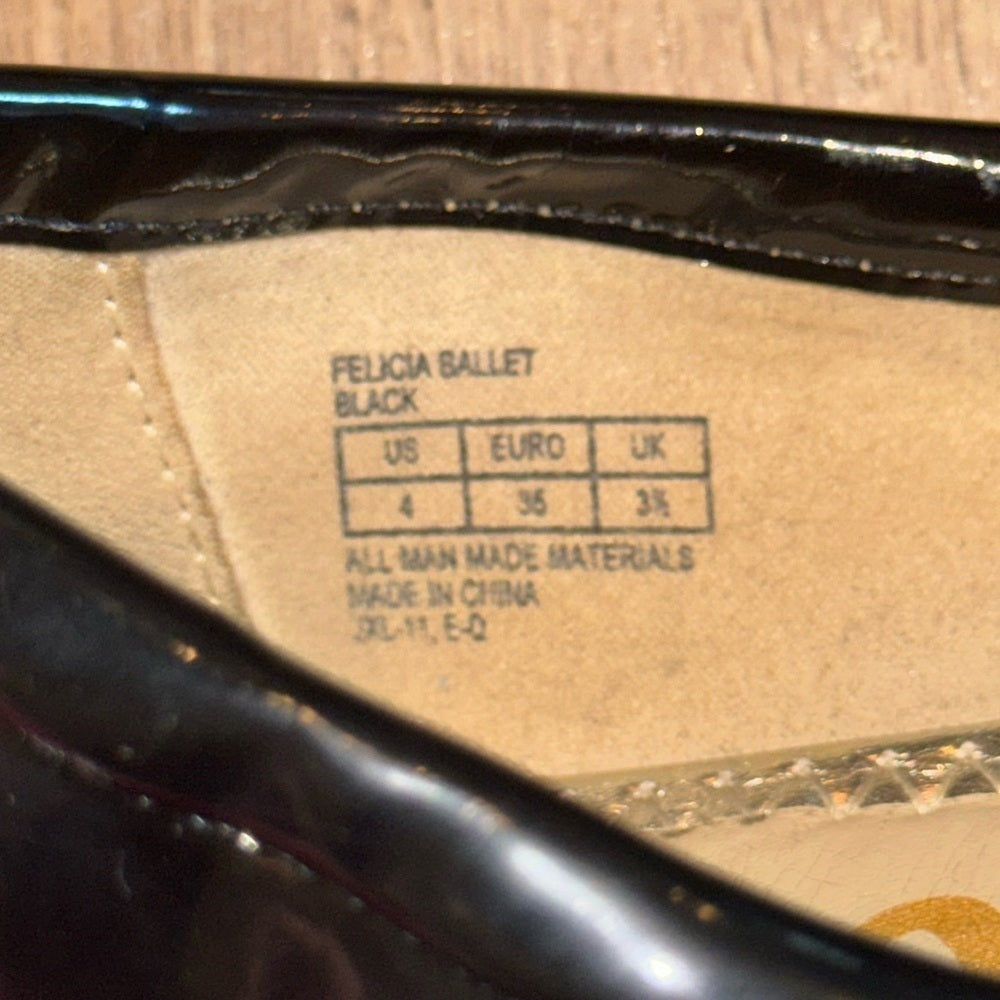 Sam Edelman Girl’s Felicia Black Ballet Shoes Size 4