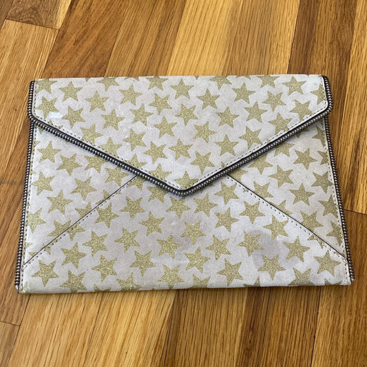 Rebecca Minkoff Women’s Tan Clutch With Gold Stars OS