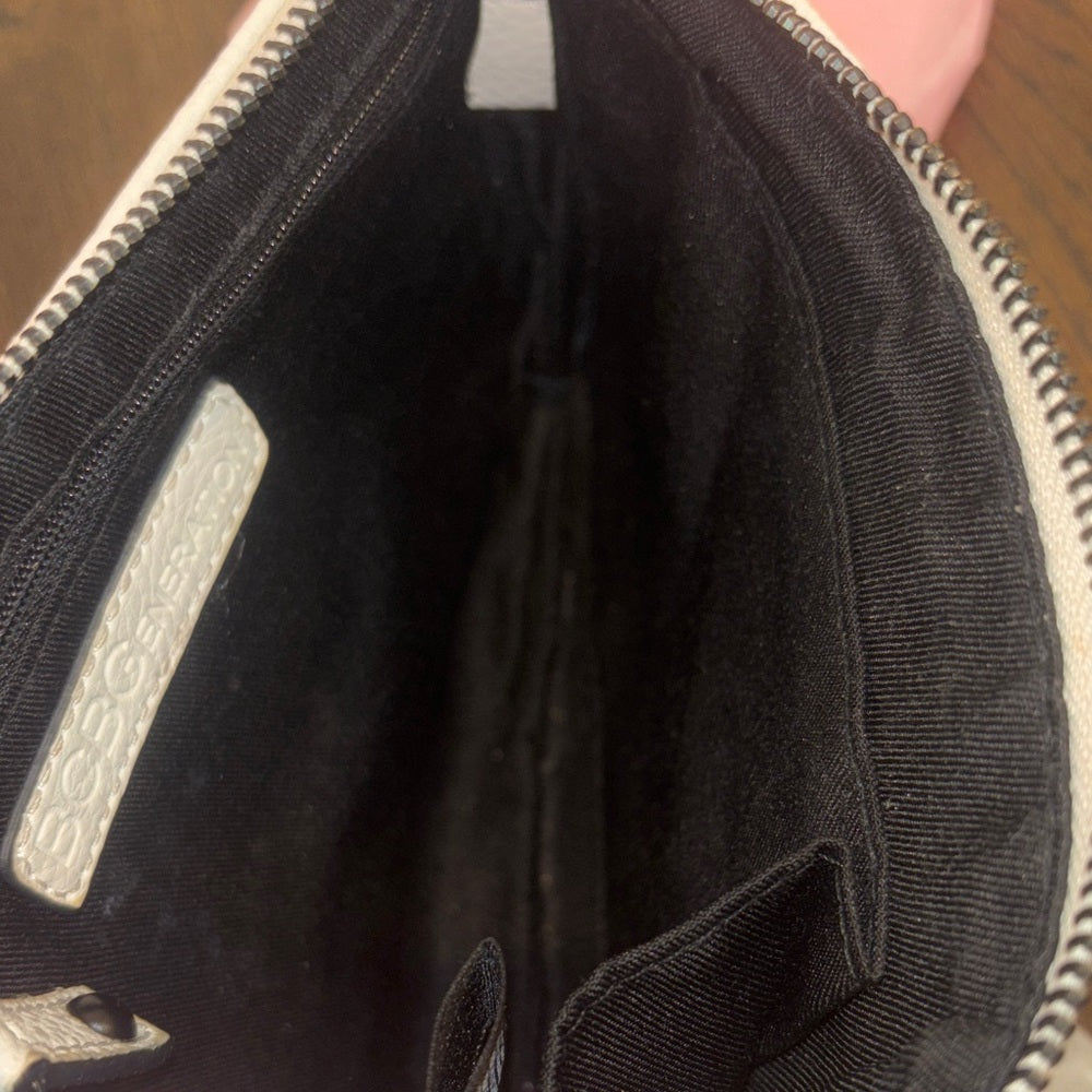BCBGeneration White Crossbody Bag with Black Accents