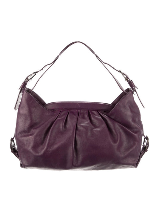 Fendi Women's Borsa Doctor Hobo Leather Deep Plum Bag