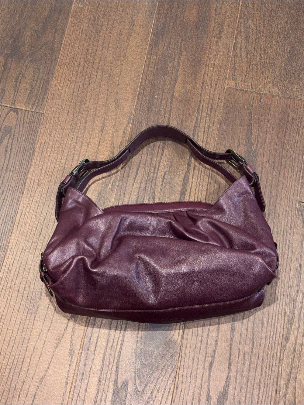Fendi Women's Borsa Doctor Hobo Leather Deep Plum Bag