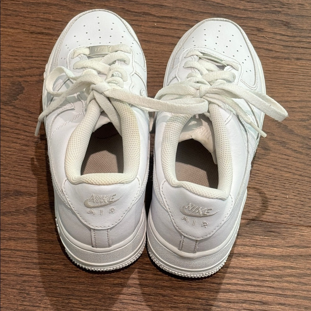 Nike Air Force 1 Kids White Low-Top Sneakers Size 7