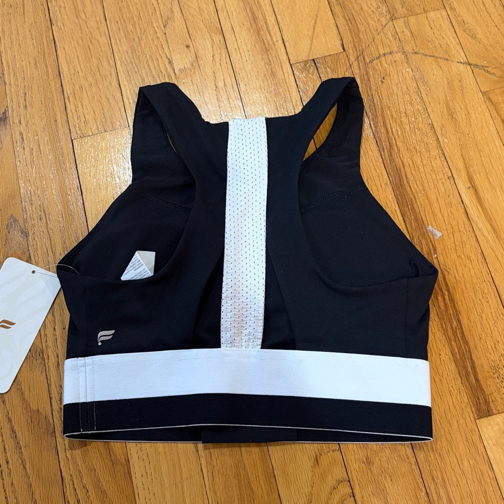 NWT Fabletics Black and White Sports Bra Size XS