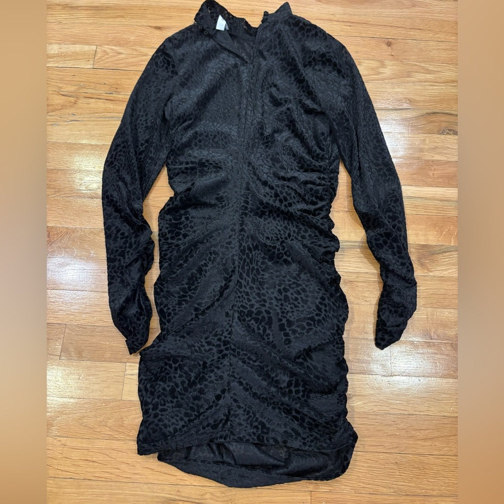 Likely Women’s Elegant Black Leopard Print Dress Size 6