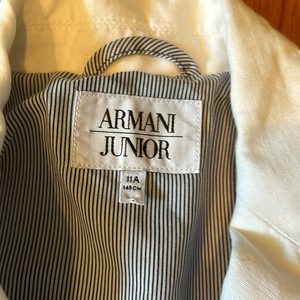 Armani Junior Boy’s White Jacket Size 11