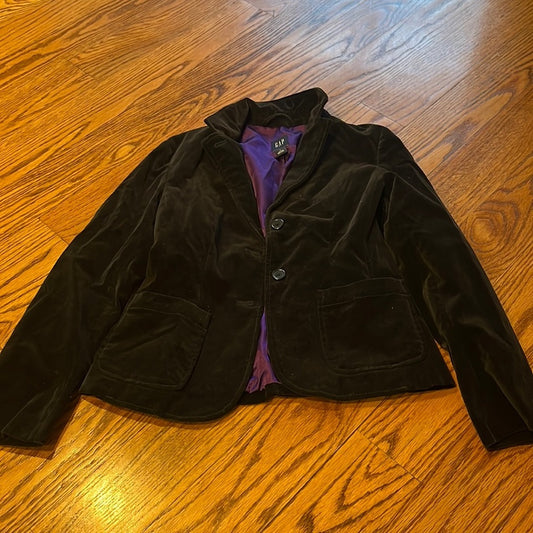 Gap Woman’s Black Velvet Blazer Jacket Size 0