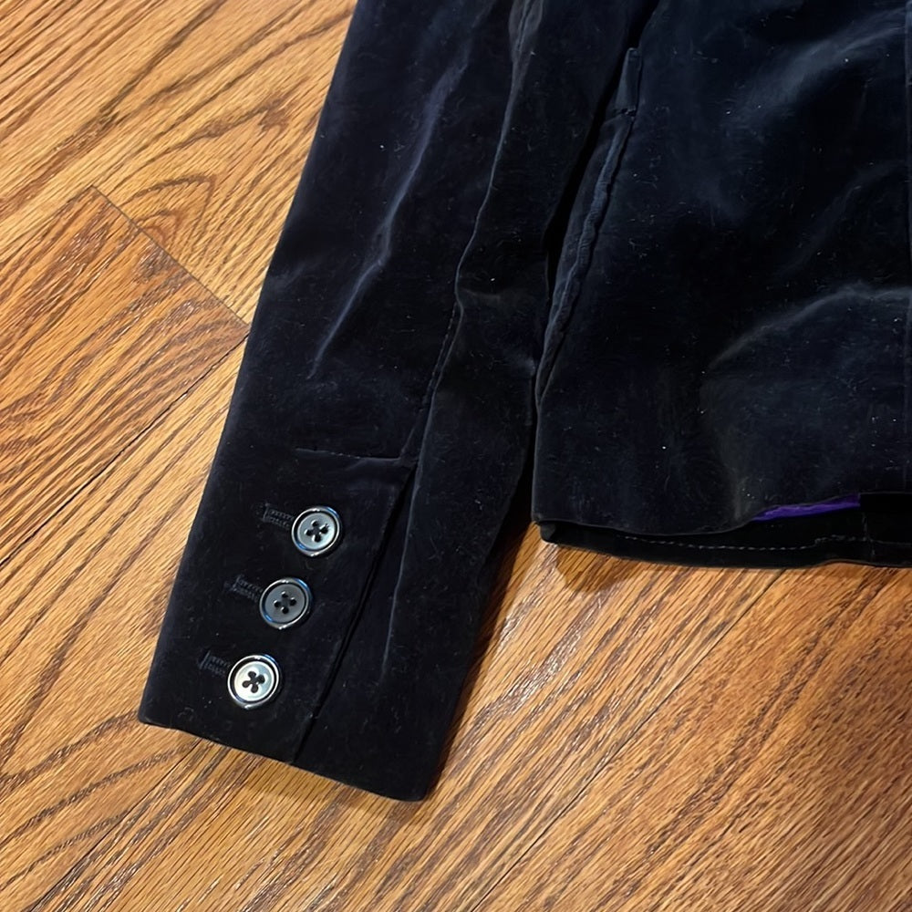 Gap Woman’s Black Velvet Blazer Jacket Size 0