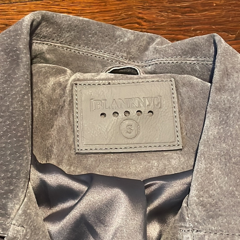 BlankNYC Women’s Gray Leather Jacket Size S