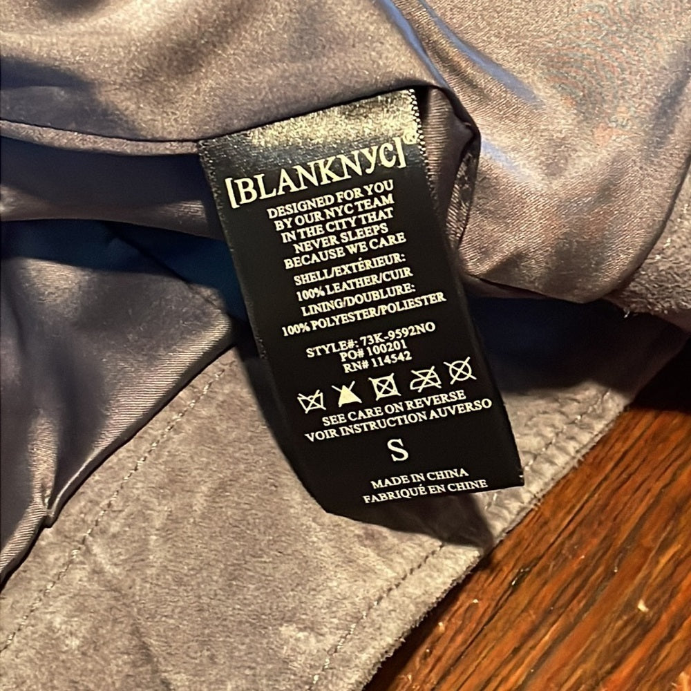 BlankNYC Women’s Gray Leather Jacket Size S