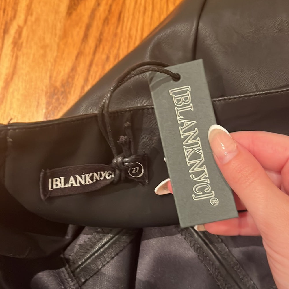 NWT Blank NYC Woman’s Faux Leather Pants Size 27