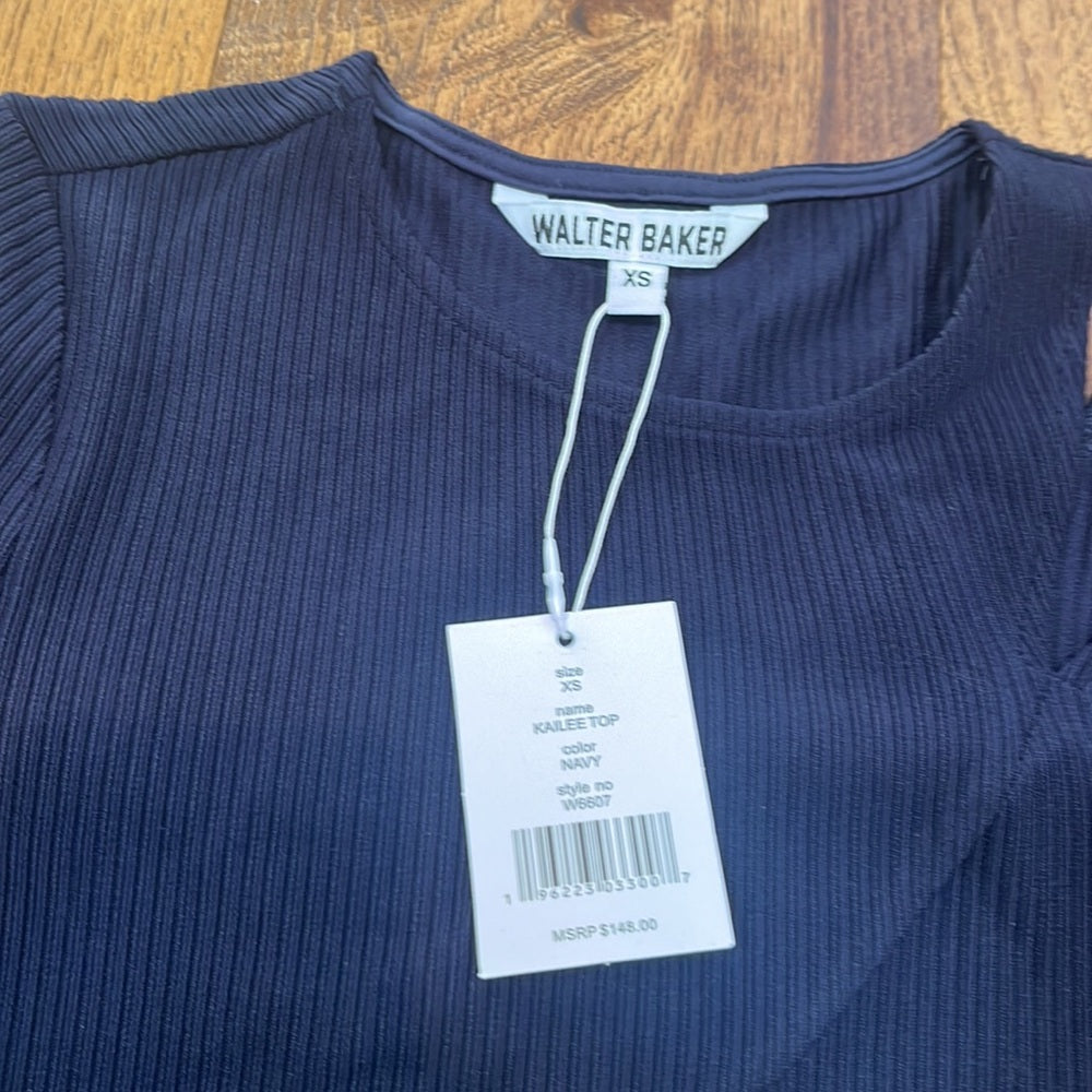 NWT Walter Baker Woman’s Navy Kailee Top Size XS
