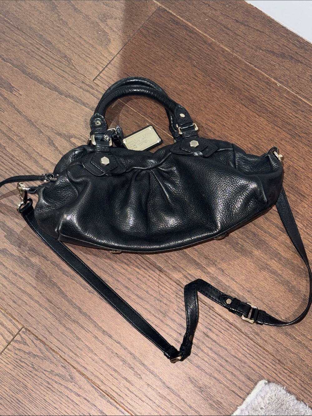 Marc By Marc Jacobs Black Leather Satchel Handbag with Removable Strap