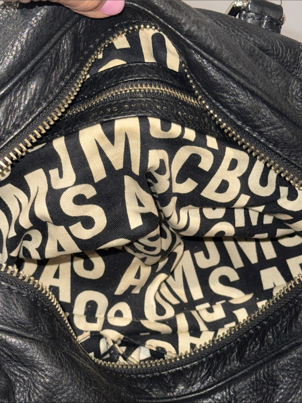 Marc By Marc Jacobs Black Leather Satchel Handbag with Removable Strap