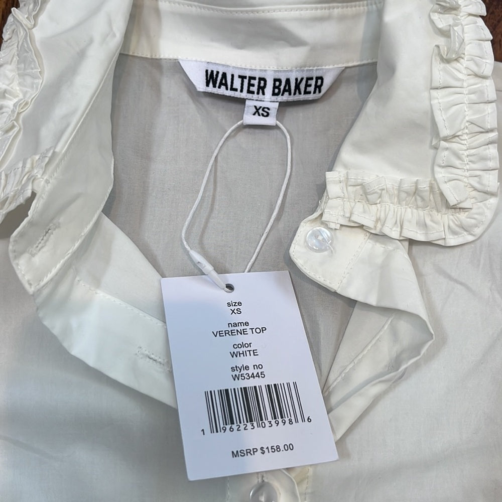NWT Walter Baker Woman’s White Verene Top Size XS