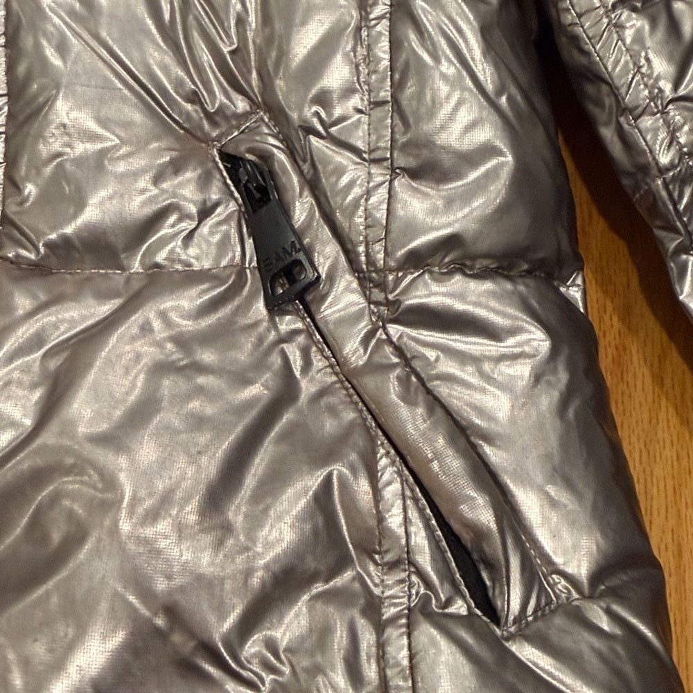 SAM. Gray Metallic Kids Puffer Jacket Size 10