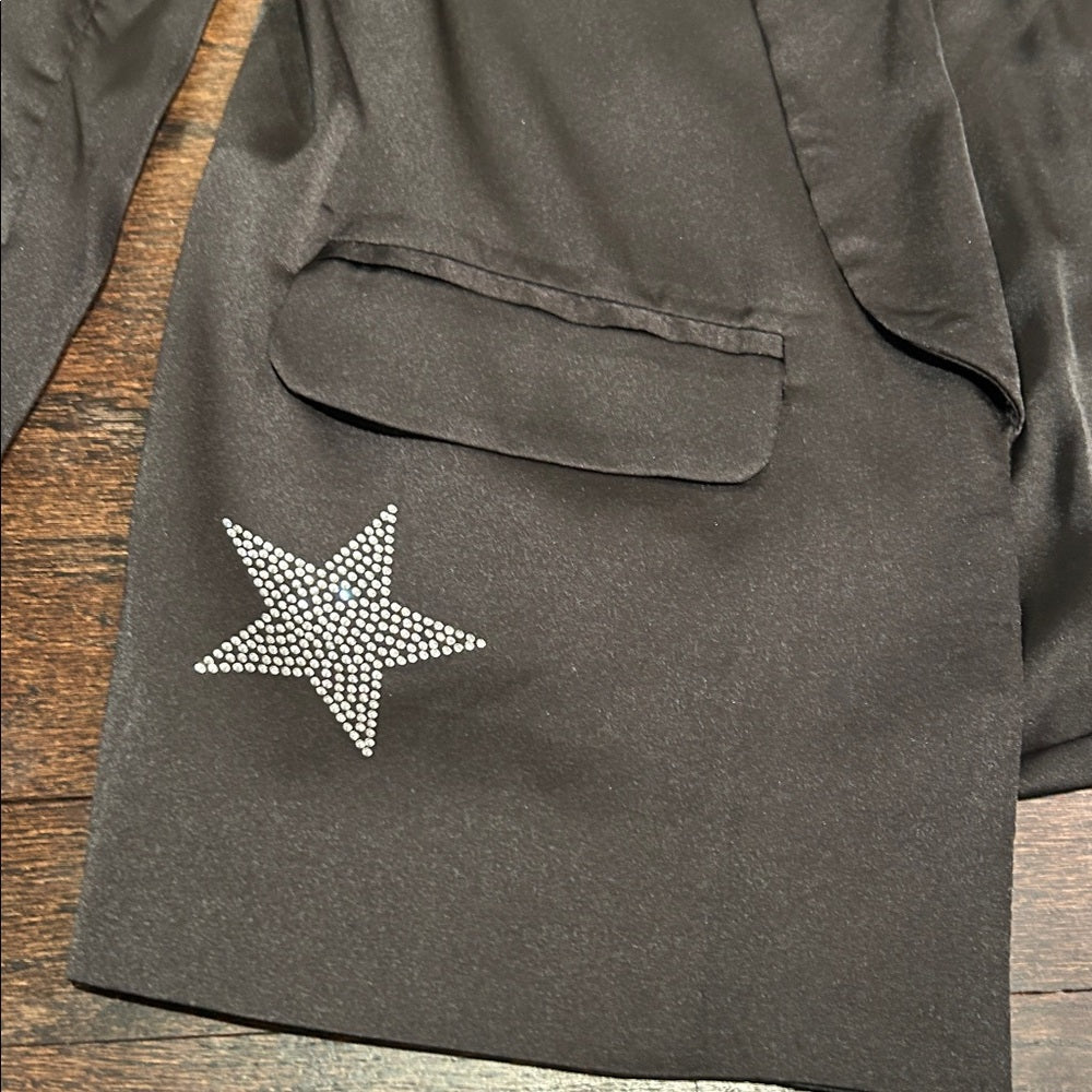 Sen Women’s Black Star Embellished Jacket Size Large