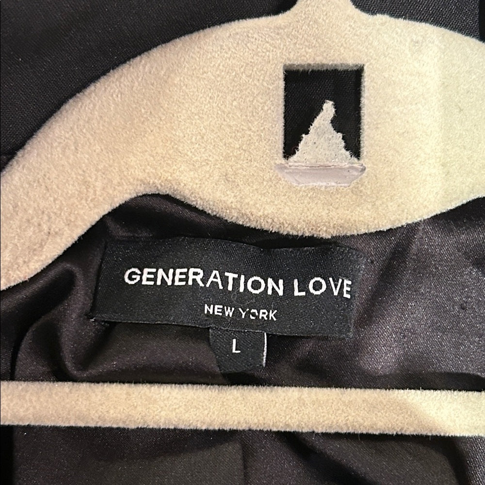 Generation Love Women's Double-Breasted Black Blazer Size Large
