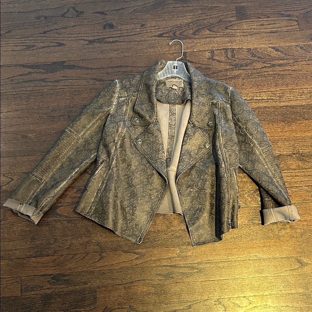 Marrakech Women’s Stylish Snakeskin Jacket Size Medium