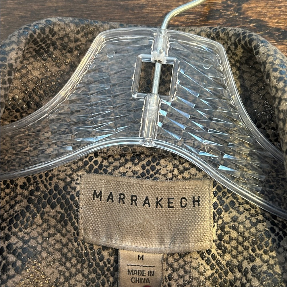 Marrakech Women’s Stylish Snakeskin Jacket Size Medium