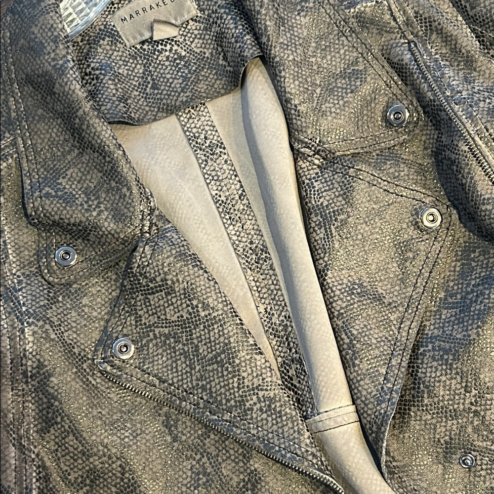 Marrakech Women’s Stylish Snakeskin Jacket Size Medium
