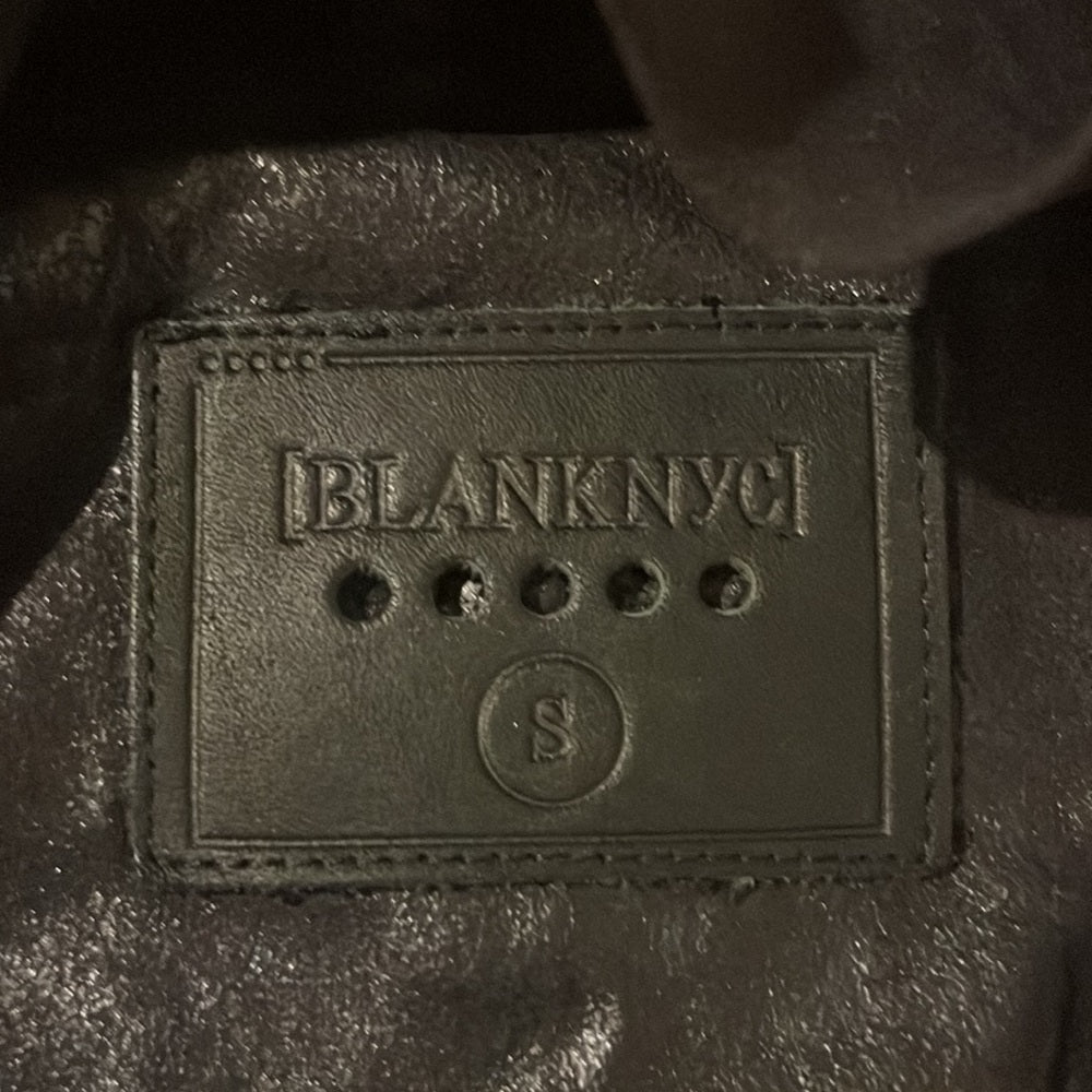 Blank NYC Woman’s Black Faux Leather Jacket Size S
