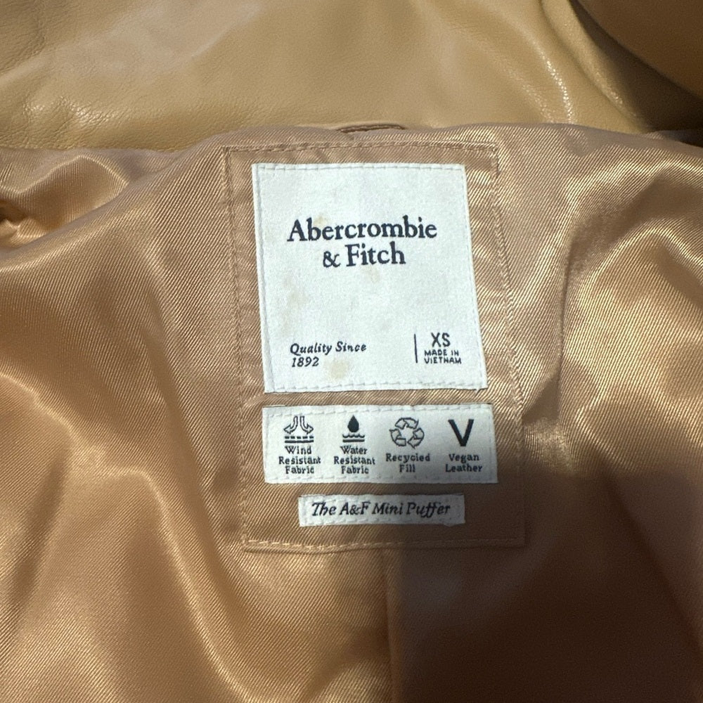 Abercrombie & Fitch Tan Puffer Jacket Size XS