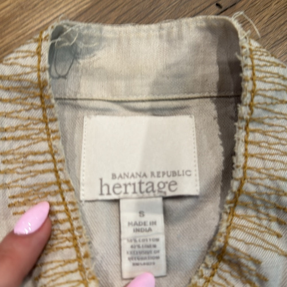 Banana Republic Women’s Grey and Gold Jacket Size Small