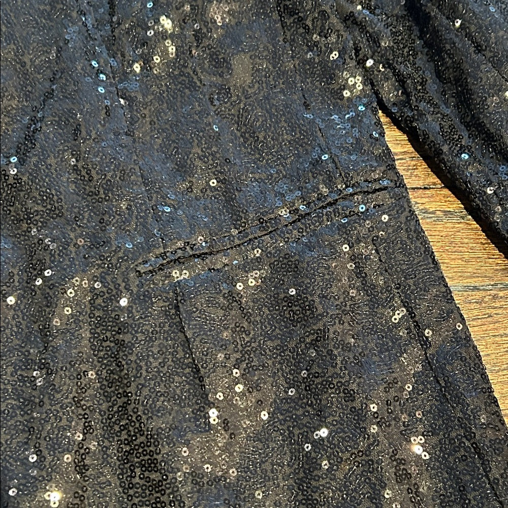 Blue B Collection Women’s Sequin Black Blazer Jacket Size Large