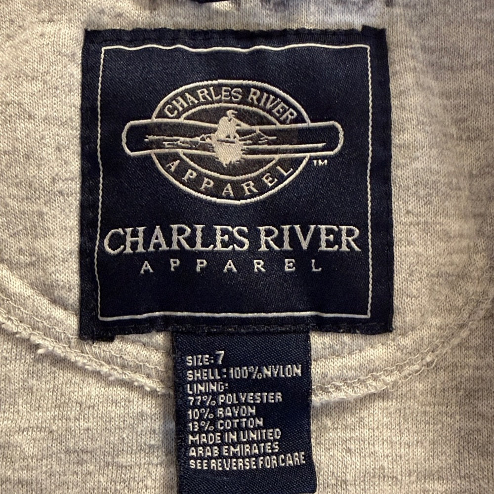Charles River Apparel Kids Navy Hooded Puffer Jacket Size 7