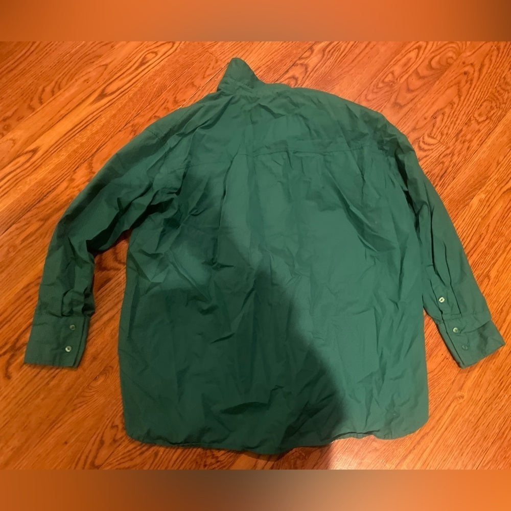 Mango Green Button Down Top Size 8