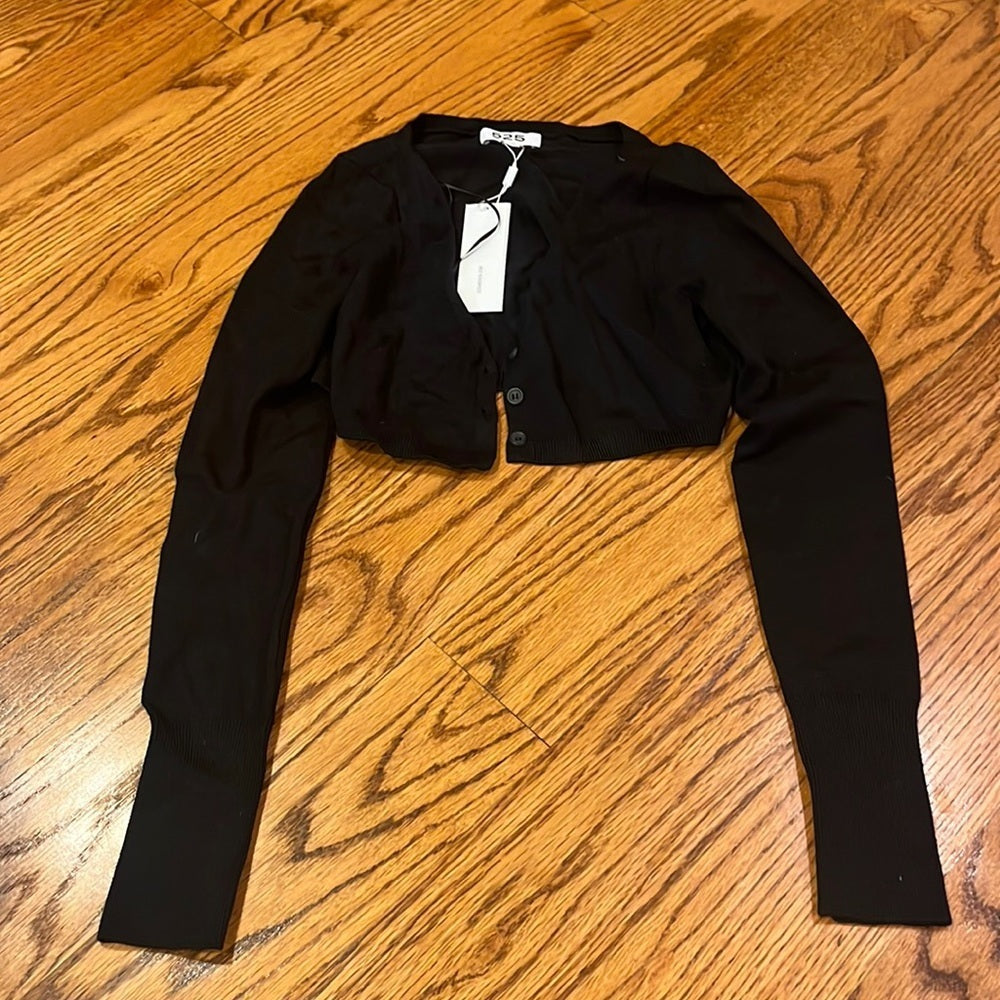 NWT 525 Woman’s Black Cropped Cardigan Size XS