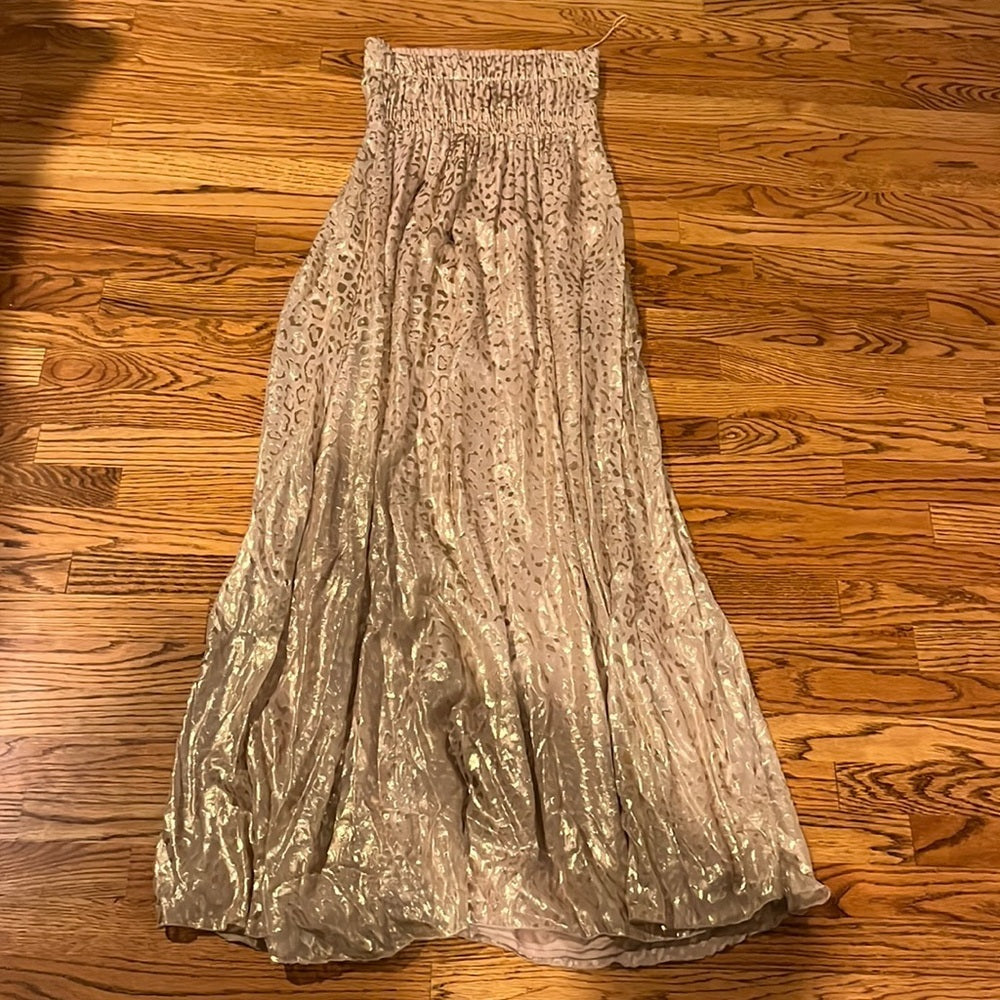 Jay Ahr Woman’s Strapless Silk Sparkle Dress Size M