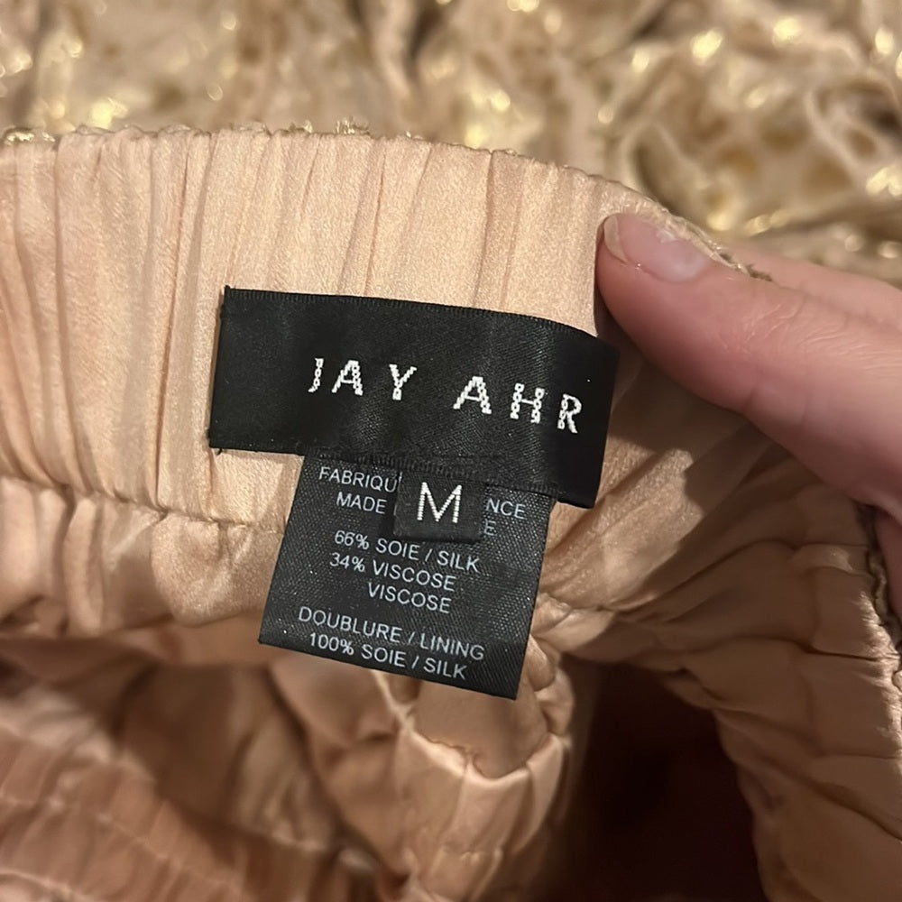 Jay Ahr Woman’s Strapless Silk Sparkle Dress Size M