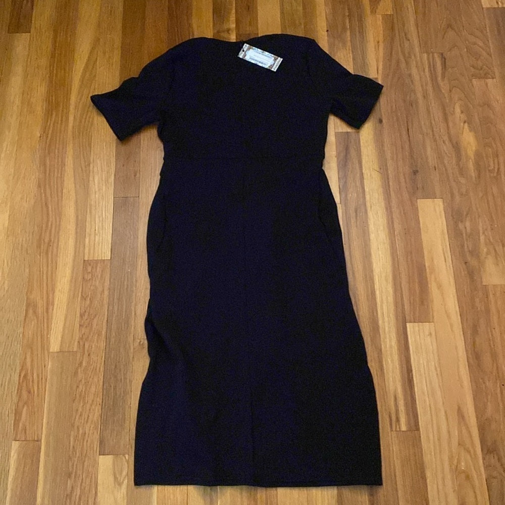 NWT Boohoo Women’s Black Tie Front T-Shirt Dress Size 10