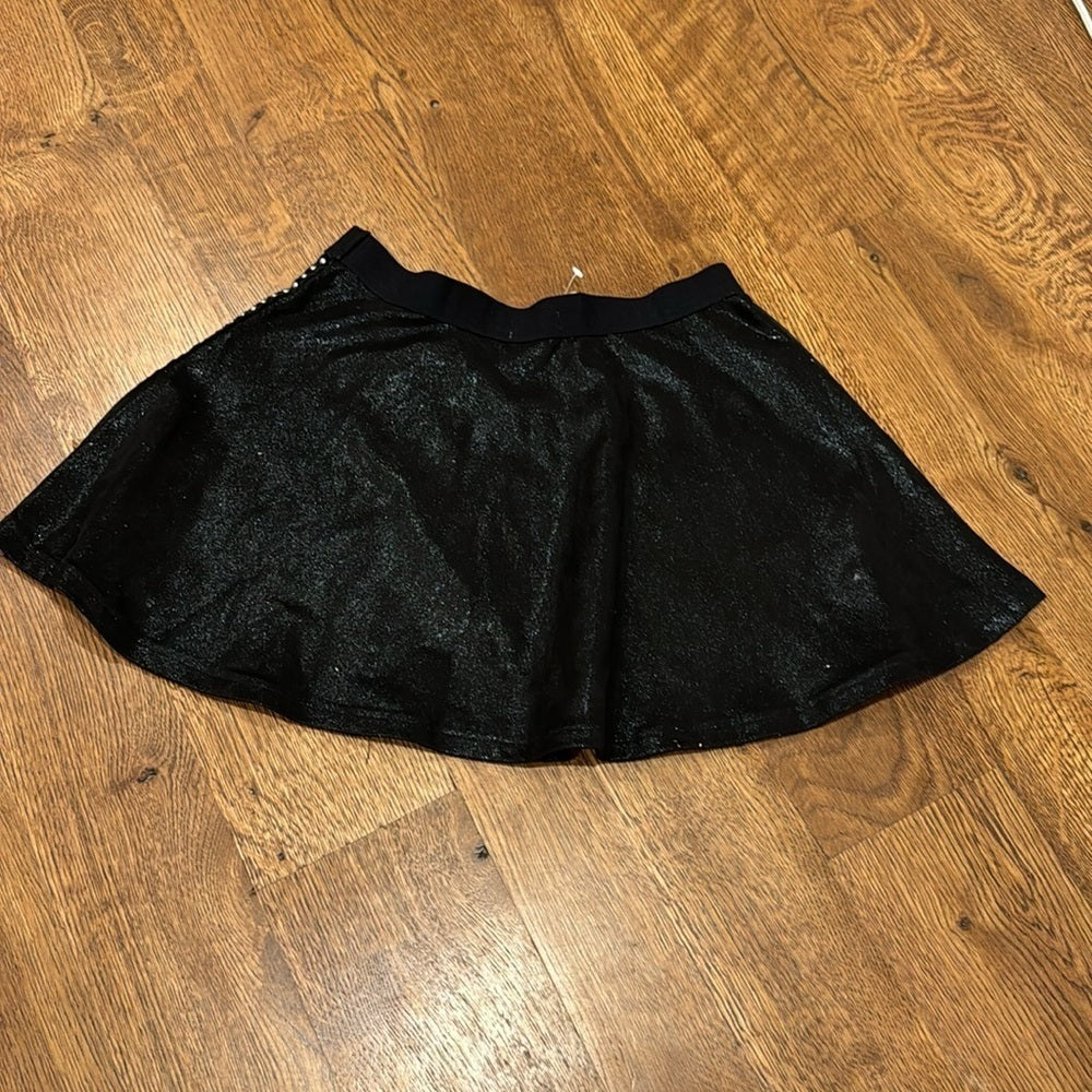 NWT MIA Girls Skirt Black and Silver Size Large