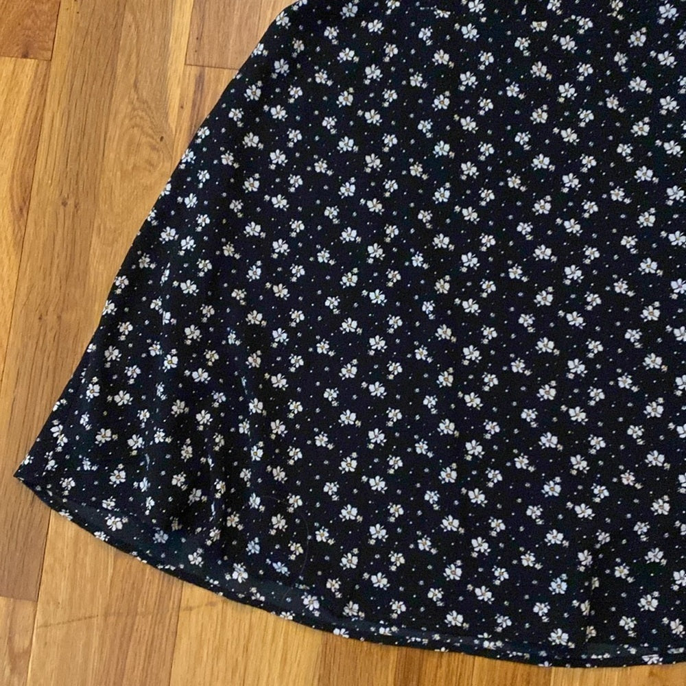 MNG Casual Women’s Black Floral Printed Dress Size L